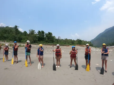Trishuli River rafting through exciting whitewater rapids in Nepal