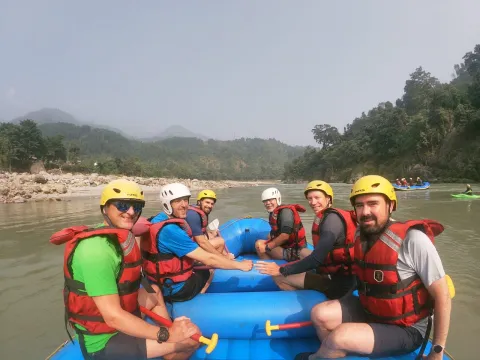 Beautiful sandy river beach along the Lower Seti River