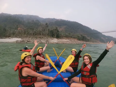 Professional rafting crew on the Upper Seti River