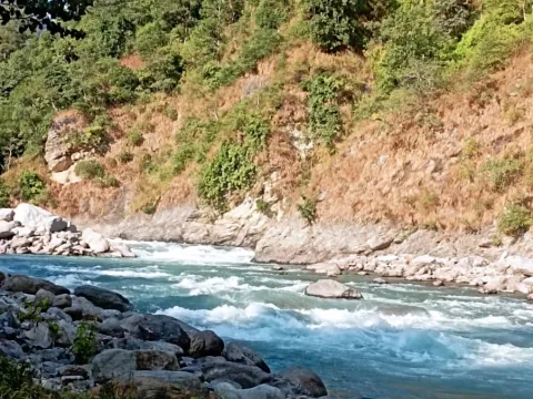 Remote Himalayan Landscape Along the Tamur River Rafting Route