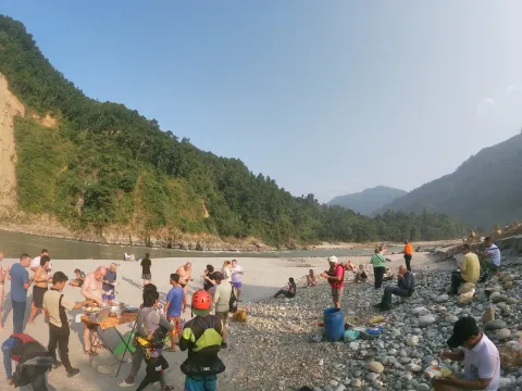 Arun River rafting team