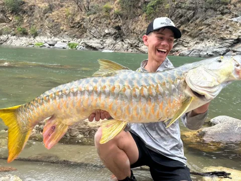 Golden Mahseer fishing adventure near Chisapani, Nepal