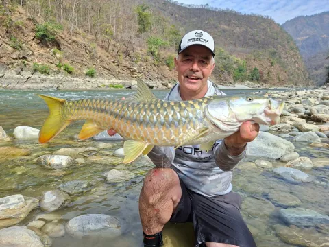 Golden Mahseer fishing adventure in the Himalayan wilderness