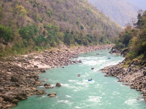 Scenic Bheri River rafting and fishing expedition
