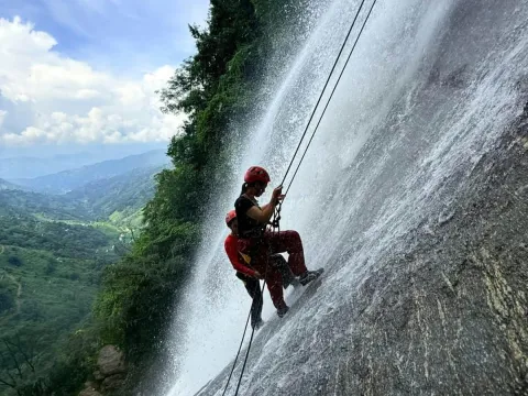 Scenic Fung Fung Waterfall Canyoning Day Trip from Kathmandu