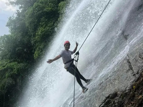 Scenic Fung Fung Waterfall and Forest Trail
